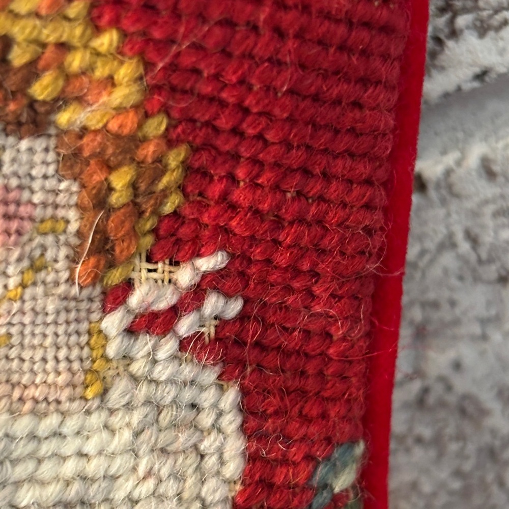 🎄Vintage Handmade Holiday Stockings Set - Red and Cream - Picture 4 of 4